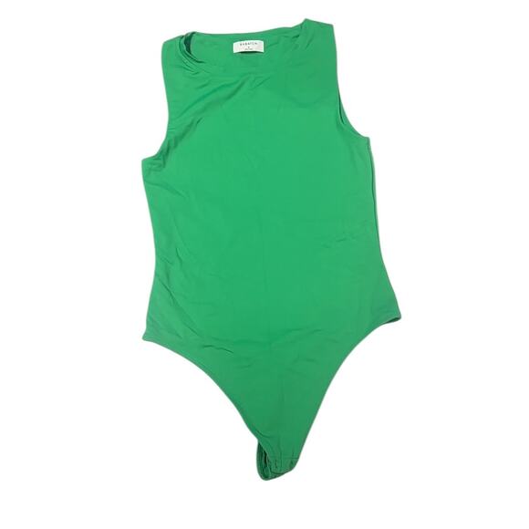 Babaton Women's Bodysuit Aritzia Contour High Neck Green Bodysuit Size Medium - Picture 1 of 5